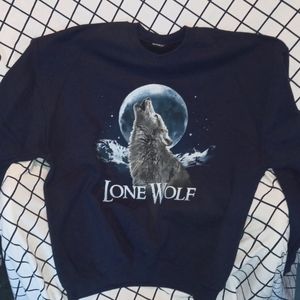 Vintage "Lone Wolf" Sweatshirt (Navy) (S)